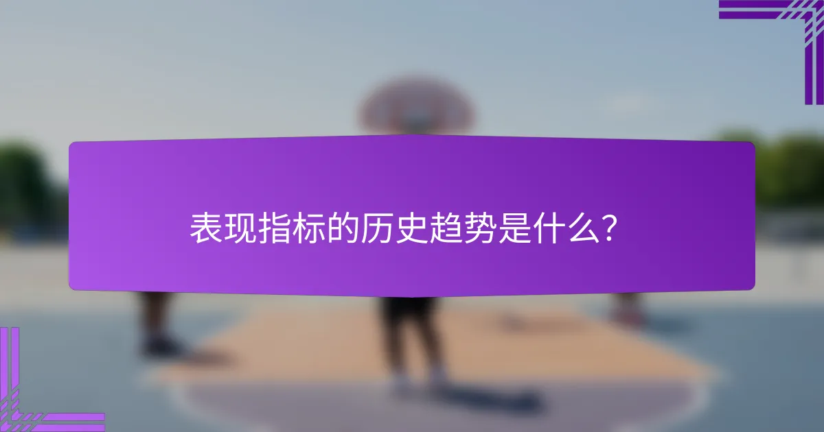 表现指标的历史趋势是什么?