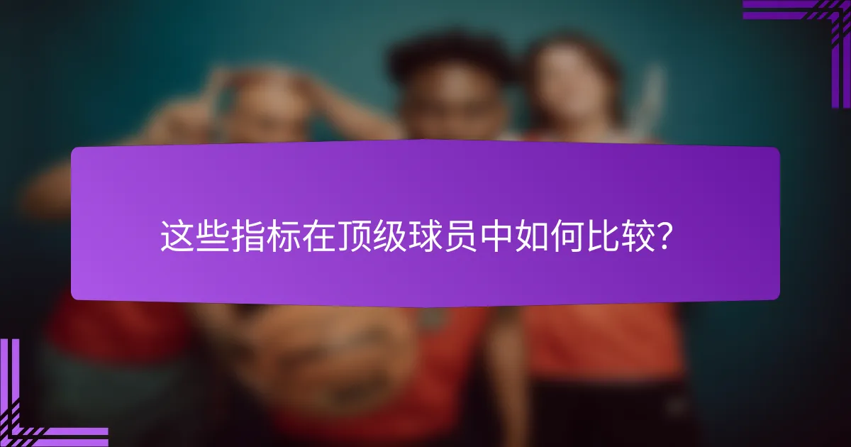 这些指标在顶级球员中如何比较?